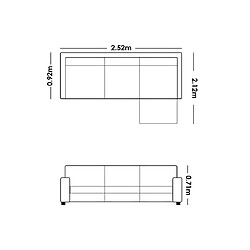 Avis Vente-Unique Canapé d'angle en cuir MYSTIQUE - Bicolore Noir et gris - Angle gauche