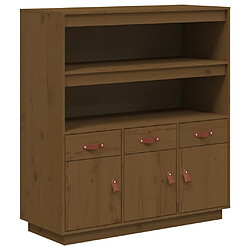 Maison Chic Buffet,Meuble de Rangement,commode pour salon,Cuisine Marron miel 100x40x108,5 cm Bois massif de pin -MN10157