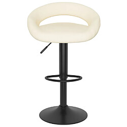 Avis vidaXL Tabourets de bar lot de 2 crème velours