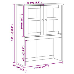 vidaXL Dessus de commode VIGO 78x30x100 cm bois massif de pin pas cher