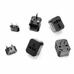 Riff Travel Power Socket 3in1 Multi adaptateur UK 3 broches - Euro 2 broches - US (USA) - Asiatique + Mallette de transport