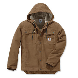 Blouson WASHED DUCK BARLETT taille S marron foncé - CARHARTT - S1103826DKBS