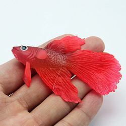 Silicone Artificielle Douce Rougeoyant Effet Betta Poissons D'aquarium Réservoir Décor Rouge