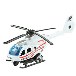 Échelle 1:43 Hélicoptère Diecast Modèle Jouet Pull Back Toy pour Enfants Garçons Blanc Jouet arrière pour garçons