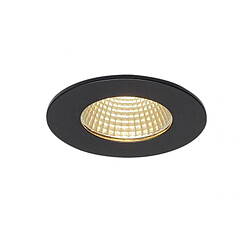 Slv PATTA-1 encastré plafond, rond, noir, 12W, 3000K, 38°, alim incluse