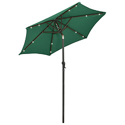 vidaXL Parasol de jardin avec lumières LED vert 200x211 cm aluminium