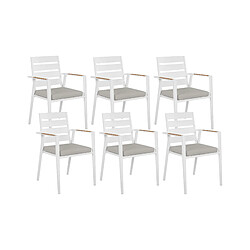 Beliani Lot de 6 chaises Métal Gris TAVIANO