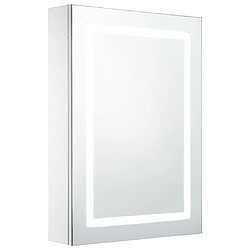 Maison Chic Armoire de salle de bain,Meuble de rangement,Meuble haut à miroir LED 50x13x70 cm -GKD758734