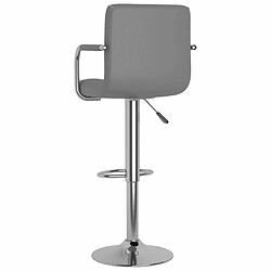 Acheter vidaXL Tabourets de bar lot de 2 gris similicuir