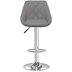 Avis vidaXL Tabourets de bar lot de 2 gris similicuir