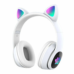 Justgreenbox Over Ear Music Casque sans fil Casque de chat brillant 7 lumières respiratoires de couleur, Rose 