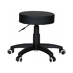 Avis Mes Tabouret de bureau à roulettes 50x50x44/55 cm en PU noir