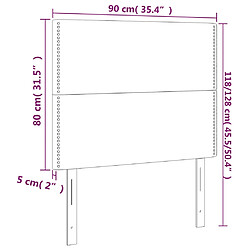 vidaXL Têtes de lit 2 pcs Vert foncé 90x5x78/88 cm Velours pas cher