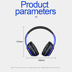 Tech Discount TD® Casque Bluetooth pliable sans fil L'appel Bluetooth 5.0 prend en charge les lecteurs de cartes MP3, FM et TF (bleu