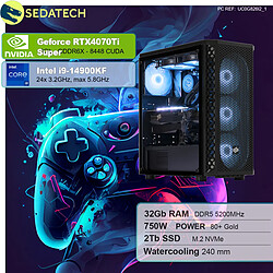 Sedatech PC Gamer Pro • Intel i9-14900KF • RTX4070Ti Super • 32 Go DDR5 • 2To SSD M.2 • sans OS