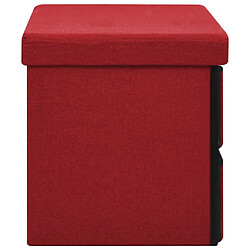 Avis vidaXL Banc de rangement pliable Bordeaux 76x38x38 cm Faux lin