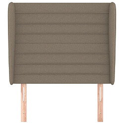 Avis Maison Chic Tête de lit scandinave avec oreilles,meuble de chambre Taupe 93x23x118/128 cm Tissu -MN81979