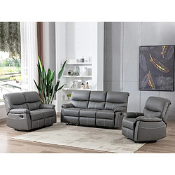 Vente-Unique Fauteuil relax en simili gris CANBY