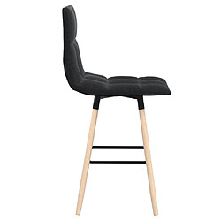 Avis vidaXL Tabouret de bar Noir Tissu