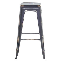 Beliani Tabouret de bar Set de 2 Métal Noir CABRILLO pas cher