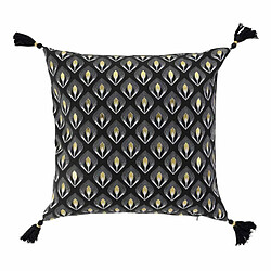 Paris Prix Housse de Coussin Déco Noireor 40x40cm Noir 