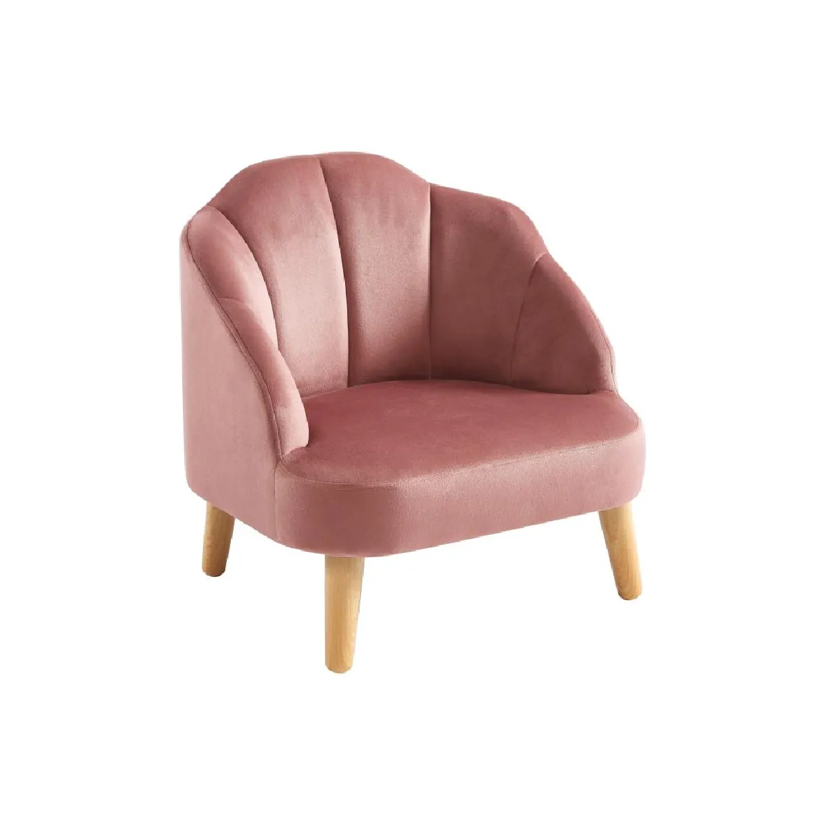 Avis Vente-Unique Fauteuil pour enfant en velours rose COBACA