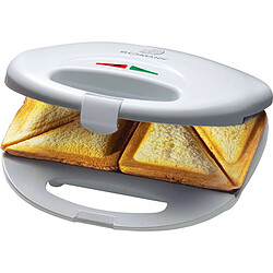 Grille-pain Machine à Sandwich Croque-Monsieur 2 plaques antiadhésives, 750, Blanc, Bomann, ST 5016 CB