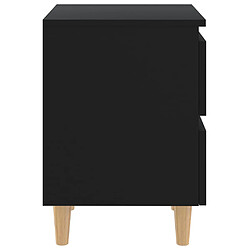 Acheter vidaXL Tables de chevet avec pieds en pin 2 pcs Noir 40x35x50 cm