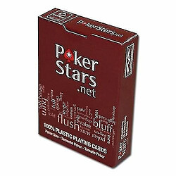 Universal PokerStars à jouer aux cartes-100% en plastique rouge