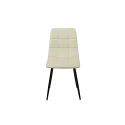 Chaise Romimex Blanc Velours Métal 45 x 89 x 55 cm