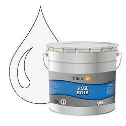 Pok Peinture de Finition Solvantée Laque Semi-Brillante Boiseries Intérieures et Extérieures - 10L - RAL 9016 - Blanc Signalisation POK BOIS Blanc : Peinture de Finition Solvantée Laque Semi-Brillante Boiseries Intérieures et Extérieures - 10L - RAL 9016 - Blanc Signalisation