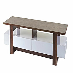 Avis Mendler Meuble TV HWC-B51, table de télévision, armoire, lowboard, structure 3D, aspect noix, poli fin 46x150x45cm