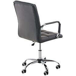 Avis Decoshop26 Chaise de bureau mécanisme d'inclinaison hauteur réglable en PVC gris et métal chromé 10_0002481