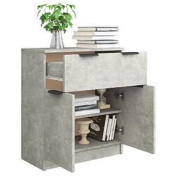 Acheter Maison Chic Buffet,Meuble de Rangement,commode pour salon,Cuisine Gris béton 60x30x70 cm Bois d'ingénierie -MN67086