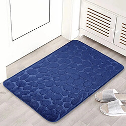 LUUCOZK Tapis de bain antidérapants absorbants à séchage rapide, tapis de décoration de salle de bain-bleu-50x80cm 