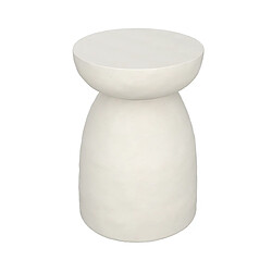 Rendez Vous Deco Table d'appoint ronde Capri en béton blanc 