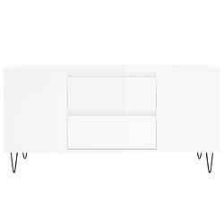 Acheter vidaXL Table basse blanc brillant 102x44,5x50 cm bois d'ingénierie