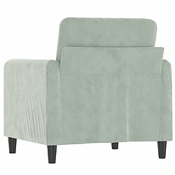 Maison Chic Fauteuil Relax pour salon | Fauteuil Gris clair 60 cm Velours -GKD11226 pas cher