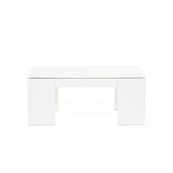 Weber Industries Table basse relevable bois blanc NEWTON