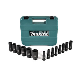 Makita B-52308 Jeu de clés à douille - 14-pièces - pour visseuse à chocs + Support 1/2"