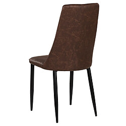 Beliani Set de 2 Cuir PU Chaise de salle à manger Marron CLAYTON pas cher