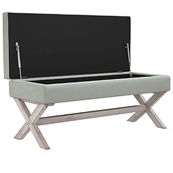 Avis vidaXL Tabouret de rangement Gris clair 110x45x49 cm Velours