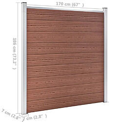 vidaXL Clôture de jardin WPC 1045x186 cm Marron pas cher