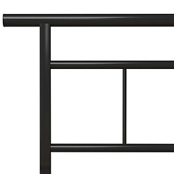 Maison Chic Lit adulte - Lit simple Cadre de lit,Structure du lit Contemporain Noir Métal 100x200 cm -MN38184 pas cher