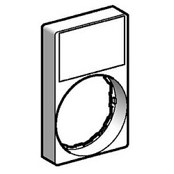 Schneider Electric porte étiquette - 30 x 50 - etiquette 18 x 27 - blanc / jaune - schneider zby6h102 