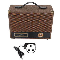 ComfortXL Enceinte bluetooth vintage avec basse puissante et prise en charge de la radio, lecture usb, enceinte portable sans fil avec poignée, prise secteur 100-240v uk