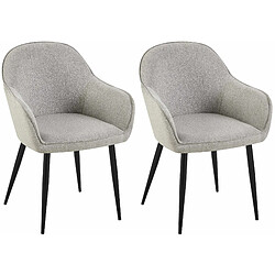 Non Lot de 2 chaises de salle à manger Tissu Boise 