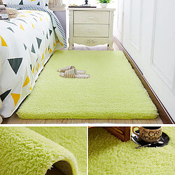 LUUCOZK Tapis moelleux en fausse fourrure Tapis à poils longs pour chambre à coucherSalon - Vert fruité épais-200x300cm 