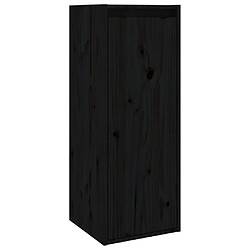 vidaXL Armoire murale noir 30x30x80 cm Bois de pin massif