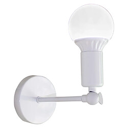 Stoex Applique Murale Simple Industrielle en Fer , Loft Lampe Luminaire Contemporaine Loft E27 pour Maison Café Cuisine Salon et Chambre hôtel,Blanc